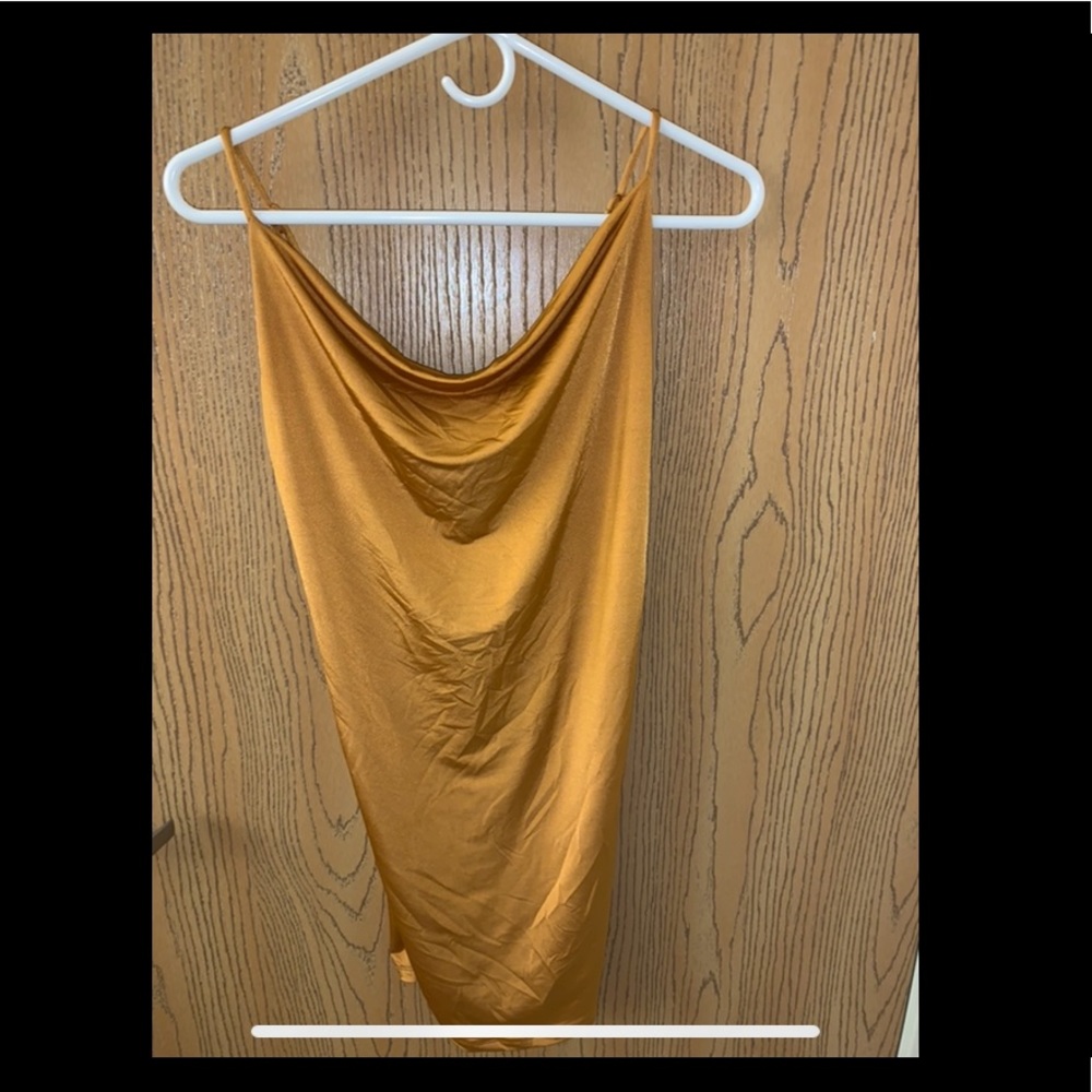Gold bodycon dress
